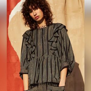 Apiece Apart Likhi Ruffle Blouse Sz. S